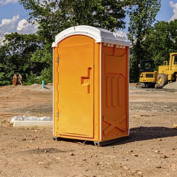 how often are the porta potties cleaned and serviced during a rental period in Milliken